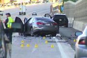 洛杉磯警察在追賊時，在57號高速被醉酒司機撞擊