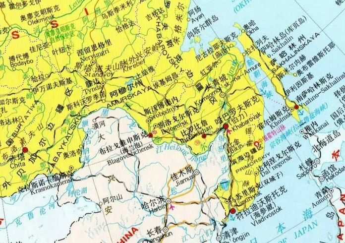 中國地圖必須給庫頁島、海參崴等8處地明標註中國地名