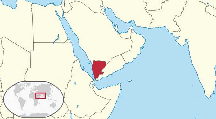 北葉門地圖（紅色）