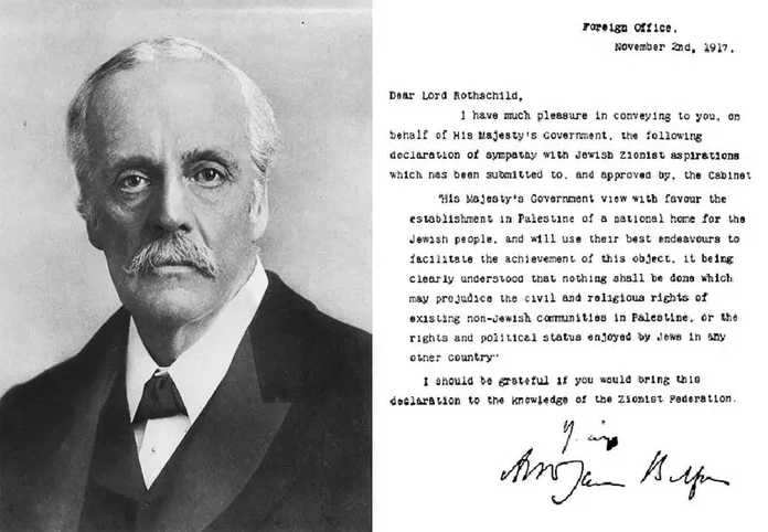 貝爾福宣言，猶太復國主義的推動者之一