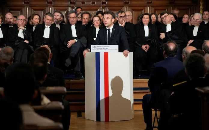 法國總統馬克宏3月8日宣佈，將把墮胎權寫入法國憲法（法新社圖）