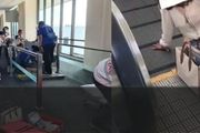 太驚悚！泰國女子在機場電動走道上跌倒，腿「絞入傳送帶」，被迫現場截肢保命……
