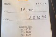 顧客點餐32美元，卻執意要給女店員留下1萬美元的小費！原來&#8230;