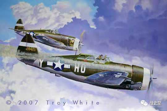 1944年1月29號，普雷迪的P-47被防空炮擊傷，他在海峽上空跳傘旁邊的僚機威廉·惠斯納中尉一直在