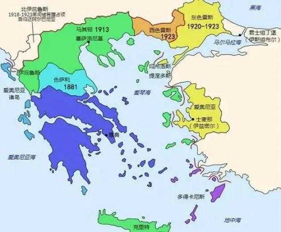 希臘國土擴大的圖