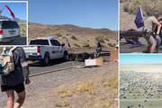 美國氣候活動者在內華達州沙漠搞「氣候保護」封路，民兵直接開車撞過去