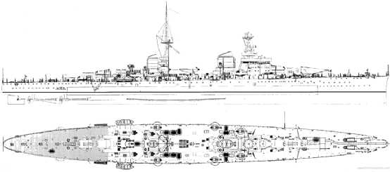 「的裡雅斯特」號重巡洋艦兩視圖