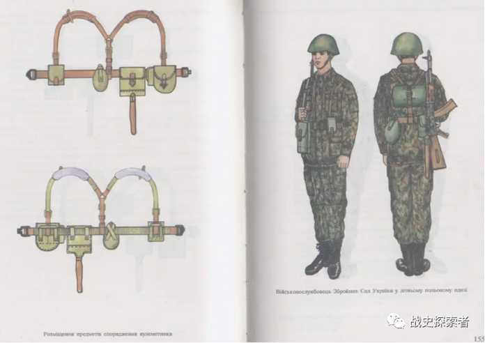 1995條例中全副武裝的烏軍士兵，可以看出其裝具與冷戰時期的蘇軍如出一轍
