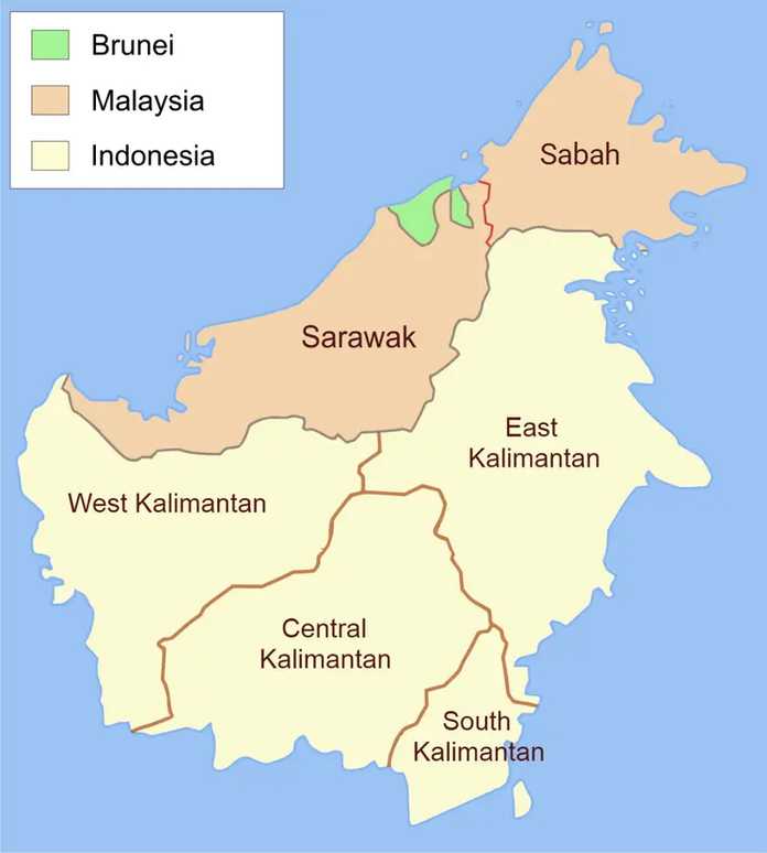 馬來西亞、印尼爆發衝突的地區——加里曼丹島