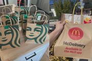 神秘送餐：洛杉磯高地公園社區居民每天收到星巴克和麥當勞