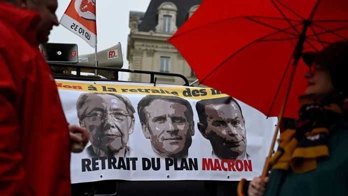 法國反對退休改革示威遊行（法新社圖）